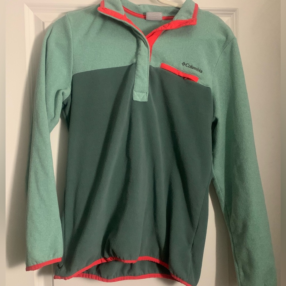 Columbia Green and Pink Sweatshirt